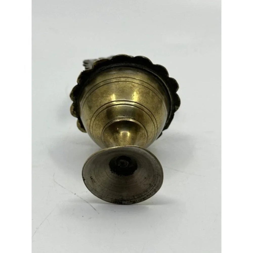 Unbranded Kohl‎ Pot Surmadani Vintage Gold Good Brass Ornate Filigree Wand